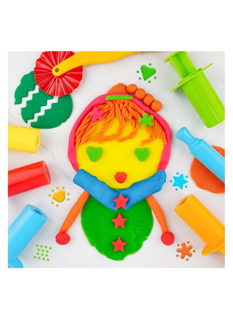 AIYISHI 20-Piece Clay Dough Tool Kit for Kids, Plastic DIY Plasticine Set with Modelling Tools Clay Rollers and Cutters, Random Color  - Image 5