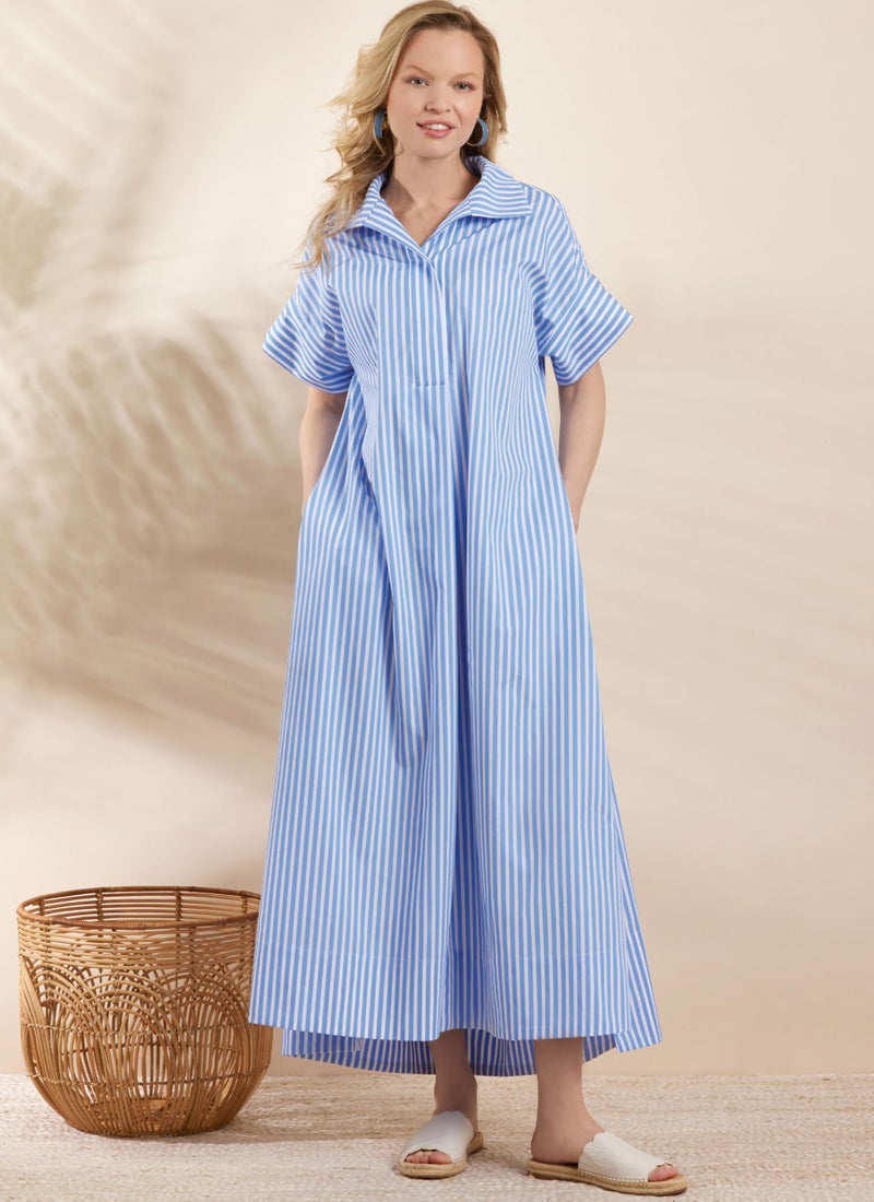 Simplicity SS3130H5 Misses' Loose-Fitting Pullover Collared Dress Sewing Pattern Packet, Design Code S3130, Sizes 6-8-10-12-14 - Image 2
