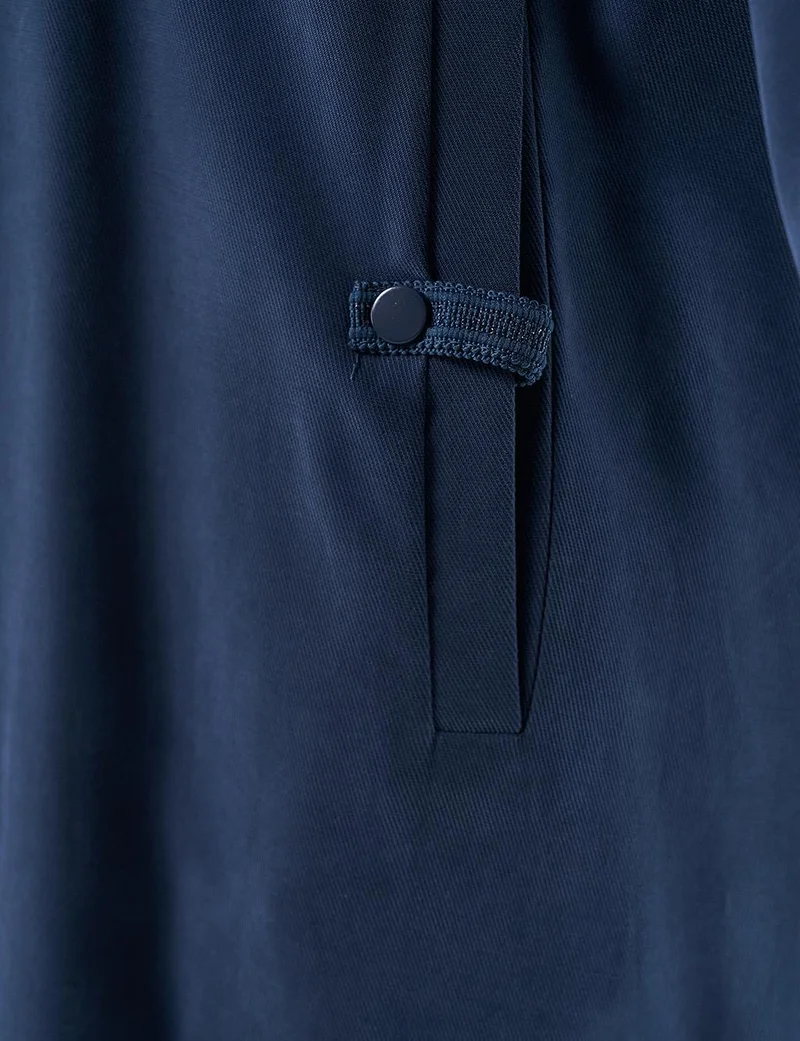Kayra Long Zippered Throw-On in Navy