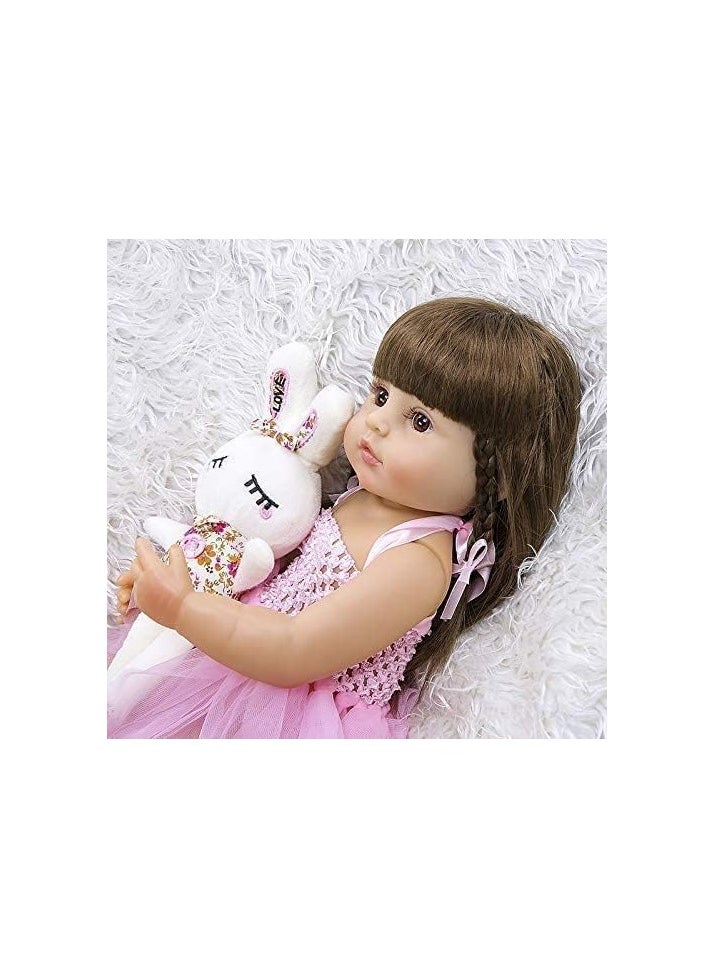 Nano Classic - 22 inch Reborn Baby Doll Soft Full body Silicone vinyl Doll Newborn real like Baby Doll Girl Toy Gift Dolls C - Image 1