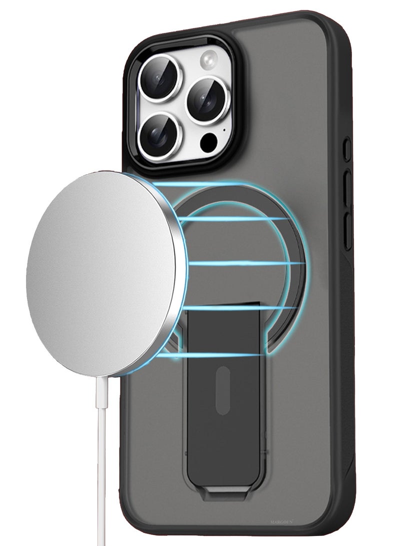 CATANES ( for iPhone 16 Pro ) Case Magnetic Kickstand Cover with Screen Camera Protection Support Wireless Charging Cover - Image 4