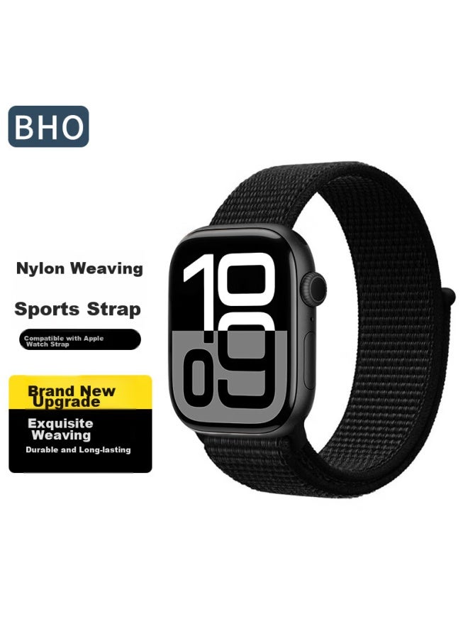 Bho Suitable For Apple Watch Straps, New Apple Watch S10/ultra2 Straps, Iwatch S9/8/7/6/5/se Nylon Loop Sports Straps - Image 1