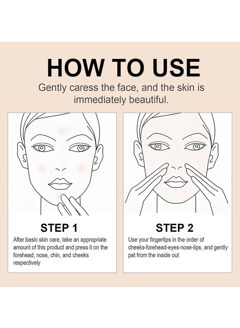 Color Correcting CC Cream,Hydrating CC Cream Foundation with Centella Asiatica Multi-Purpose Pre-makeup Primer Moisturizing Facial Concealer Sunscreen Full-Coverage CC Cream with SPF 25, Dark