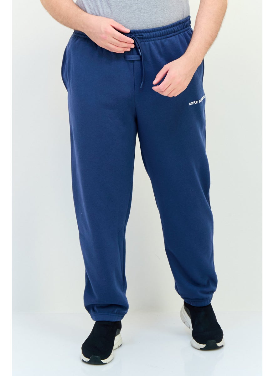 Core Elements Men Regular Fit Embroidered Logo Jogger Pants, Slate Blue  - Image 1