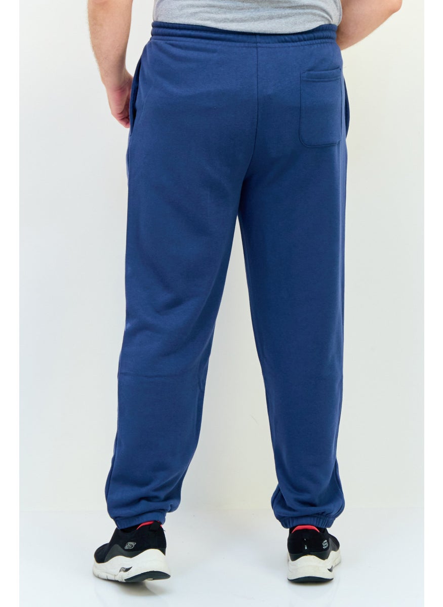 Core Elements Men Regular Fit Embroidered Logo Jogger Pants, Slate Blue  - Image 3