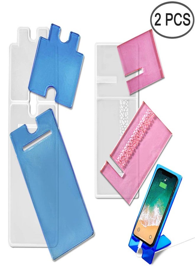 AIFUDA 2 Sets Siamese Mobile Phone Stand Resin Mold, AIFUDA Resin Casting Phone Holder Silicone Mold for DIY Craft Phone Bracket - 1 Long, 1 Short - Image 3
