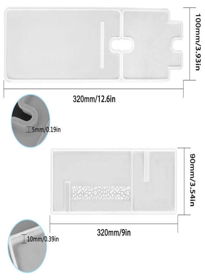 AIFUDA 2 Sets Siamese Mobile Phone Stand Resin Mold, AIFUDA Resin Casting Phone Holder Silicone Mold for DIY Craft Phone Bracket - 1 Long, 1 Short - Image 4