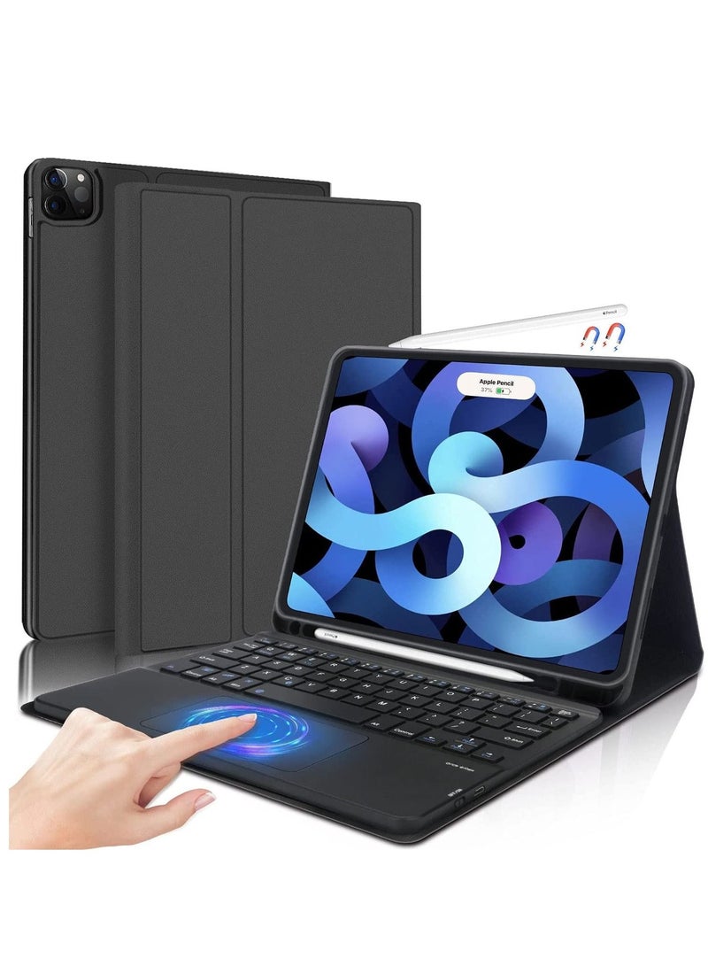 حافظة لوحة مفاتيح iPad مع لوحة تحكم لجهاز iPad Pro 11 بوصة 2018 2020 Air 4 10.9 بوصة حافظة لوحة مفاتيح بلوتوث لاسلكية لجهاز iPad مع حامل أقلام - Image 1