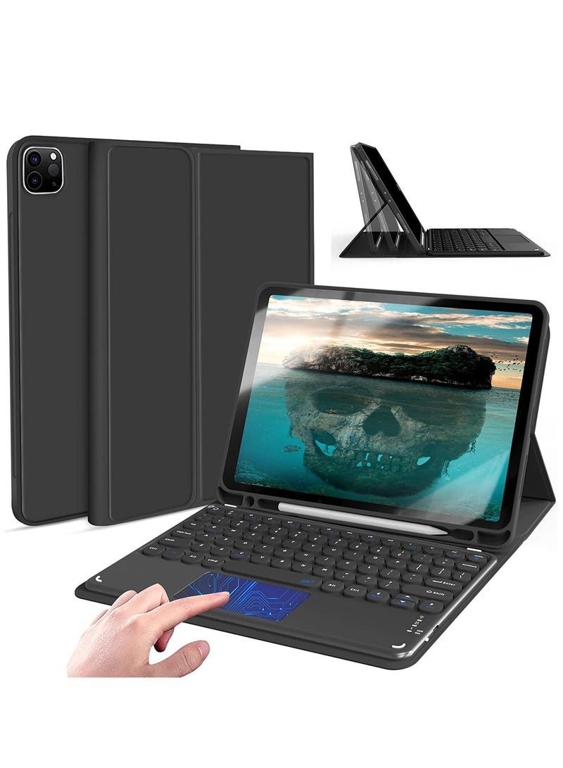 حافظة لوحة مفاتيح iPad مع لوحة تحكم لجهاز iPad Pro 11 بوصة 2018 2020 Air 4 10.9 بوصة حافظة لوحة مفاتيح بلوتوث لاسلكية لجهاز iPad مع حامل أقلام - Image 3