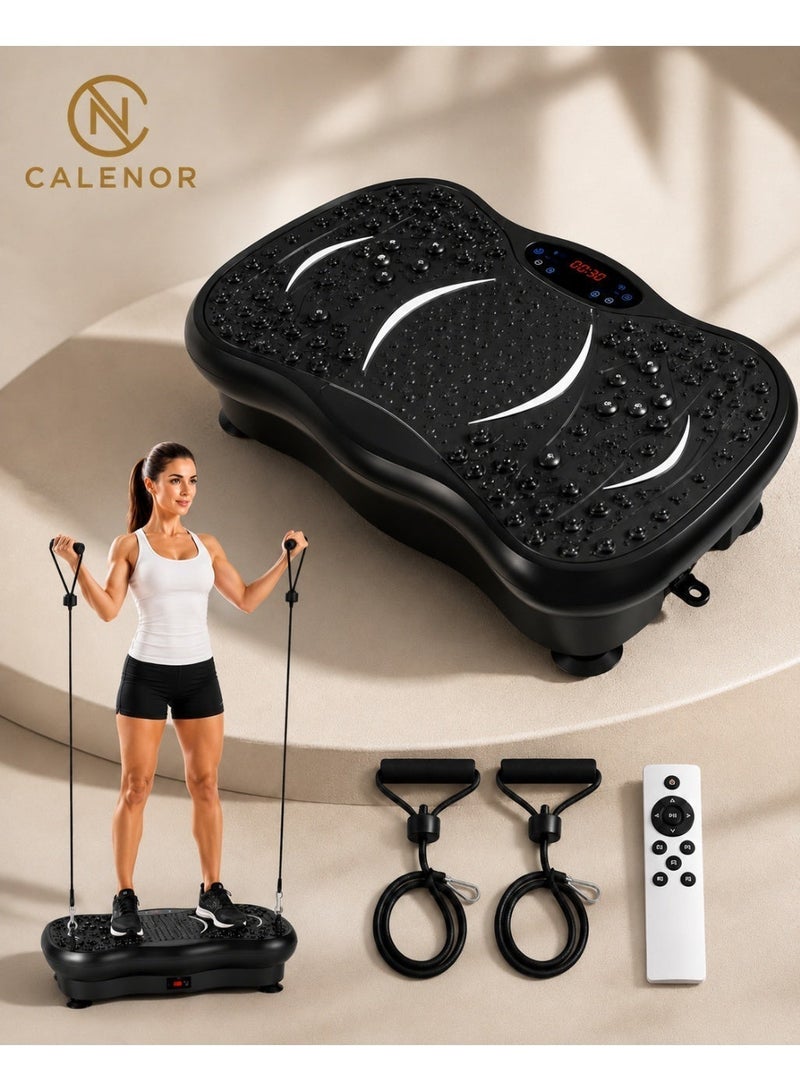 CALENOR Fitness Equipment, Standing Vibration Exercise Machine, Bluetooth Music Black Body Shaping Platform For Home Workouts - Image 1