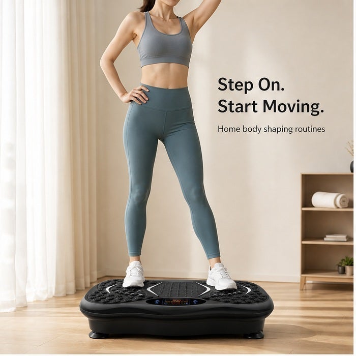 CALENOR Fitness Equipment, Standing Vibration Exercise Machine, Bluetooth Music Black Body Shaping Platform For Home Workouts - Image 3