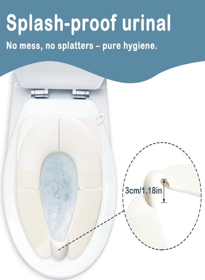 Deeki Foldable Portable Potty Seat for Kids Travel, Integrated Pinch-Proof TPE Folding Joint Training Potty Toilet Seat Prevents Pinching for Toddler Girls Boys (White) - Image 4