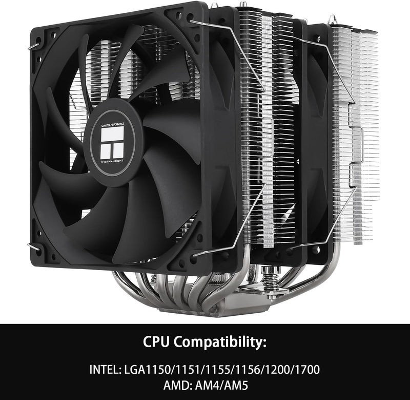 Thermalright Peerless Assassin 120 SE CPU Air Cooler, 6 Heat Pipes with AGHP Technology, Dual 120mm TL-C12C PWM Fan, for Intel LGA1700/1200/1150/1151/1851; AMD AM4/AM5 - Image 4