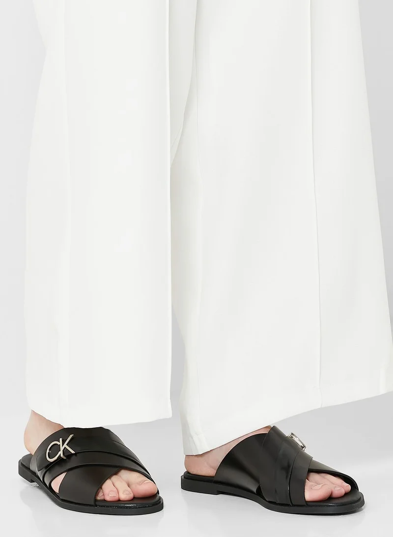 CALVIN KLEIN Almond Flat Sandals