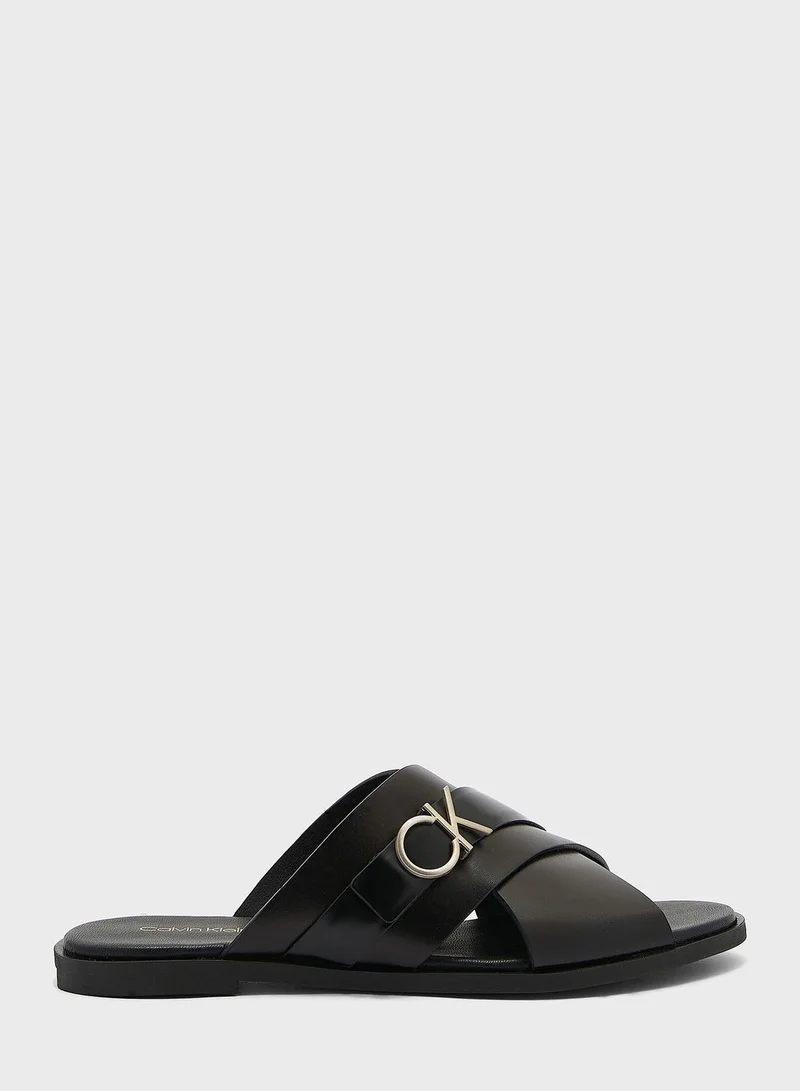 CALVIN KLEIN Almond Flat Sandals
