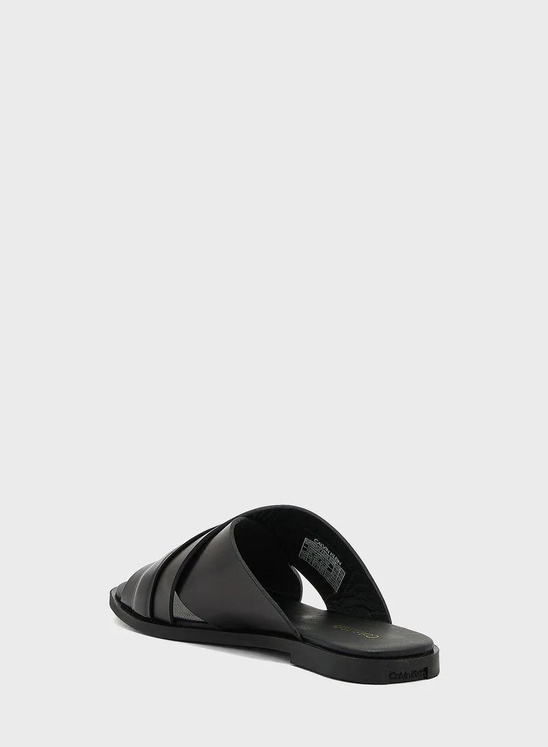 CALVIN KLEIN Almond Flat Sandals