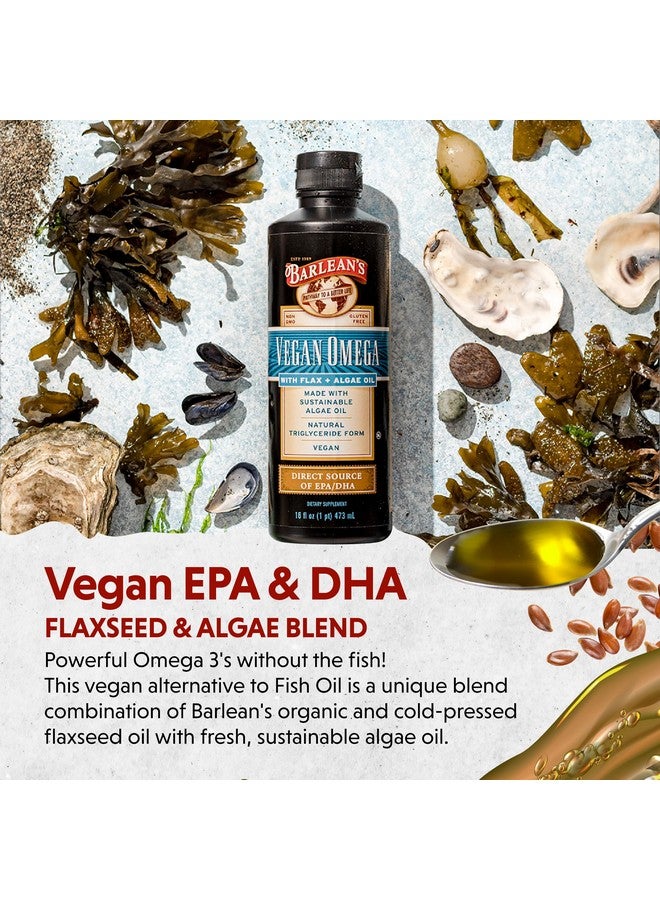 Barlean's Vegan Omega Liquid Flax and Algae Oil Plant Based EPA DHA Supplement from Algal Oil and Organic Flaxseed, Omegas 3 6 and 9 Fatty Acid Supplements, 16 Ounces - Image 3