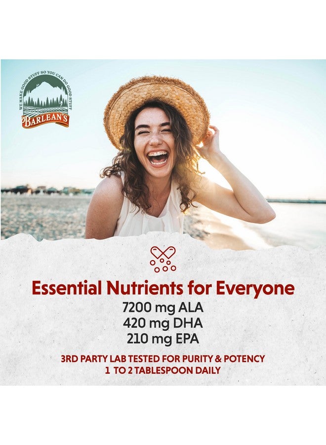 Barlean's Vegan Omega Liquid Flax and Algae Oil Plant Based EPA DHA Supplement from Algal Oil and Organic Flaxseed, Omegas 3 6 and 9 Fatty Acid Supplements, 16 Ounces - Image 5