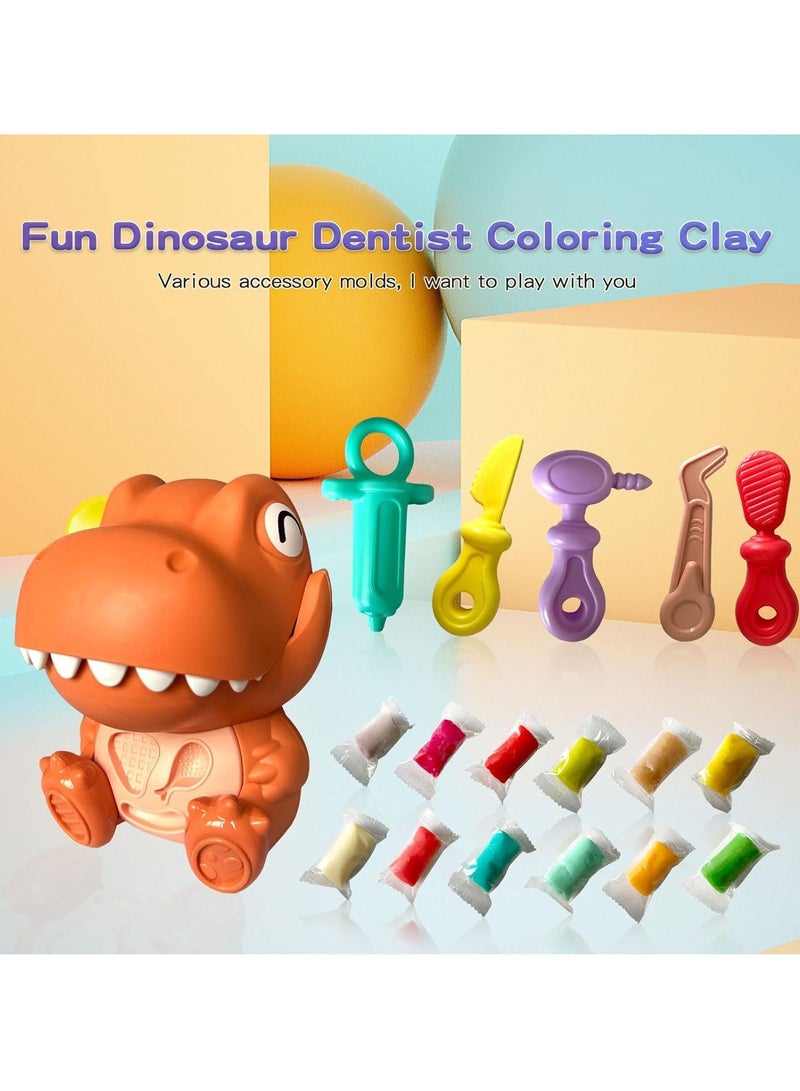 KASTWAVE Dough Dentist Dinosaur Toy Set - Clay Modeling Kit for Kids 3+ Years  - Image 2