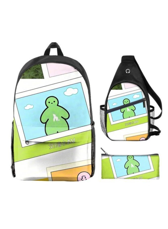 Universal cartoon new three-piece schoolbag - 406 