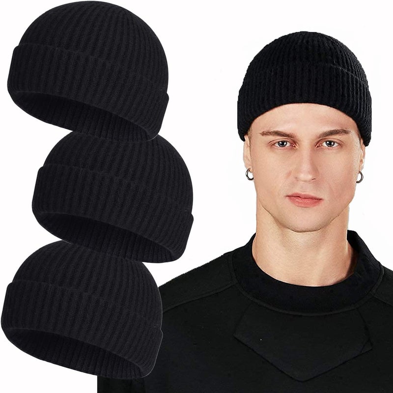 Roybens Swag Wool Knit Cuff Short Fisherman Beanie for Men Women, Winter Warm Hats - Image 1
