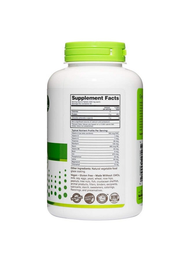 NutriBiotic- Chlorella Super Green Food 500 mg 300 Tabs | Broken Cell Wall Nutrient-Rich Microalgae, Water Cultivated Superfood | Chlorophyll with Vitamins, Minerals & Trace Elements | Vegan & Non-GMO - Image 3