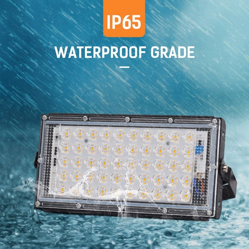 50W LED Flood Light Super Bright White IP66 Waterproof 120 Degree Beam Outdoor Floodlight Iron Material - Image 5