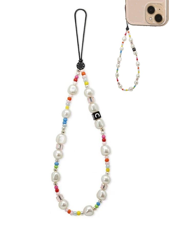 Beaded Mobile Phone Lanyard, Detachable Wrist Strap Lanyard, Phone Lanyard Phone Accessories for Women, Suitable for Camera and Mobile Phone Chain Pendants  - Image 1