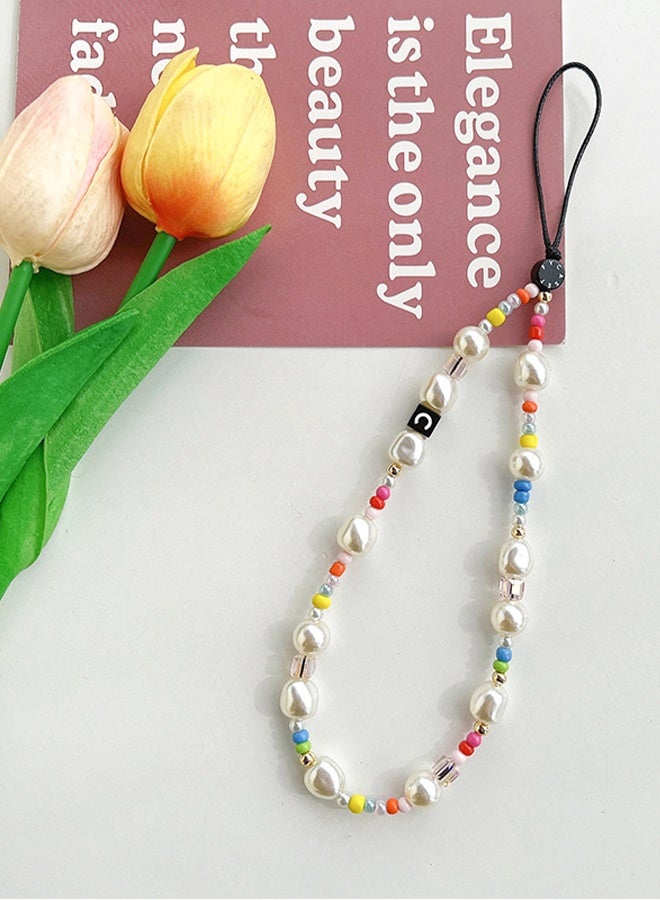 Beaded Mobile Phone Lanyard, Detachable Wrist Strap Lanyard, Phone Lanyard Phone Accessories for Women, Suitable for Camera and Mobile Phone Chain Pendants  - Image 2