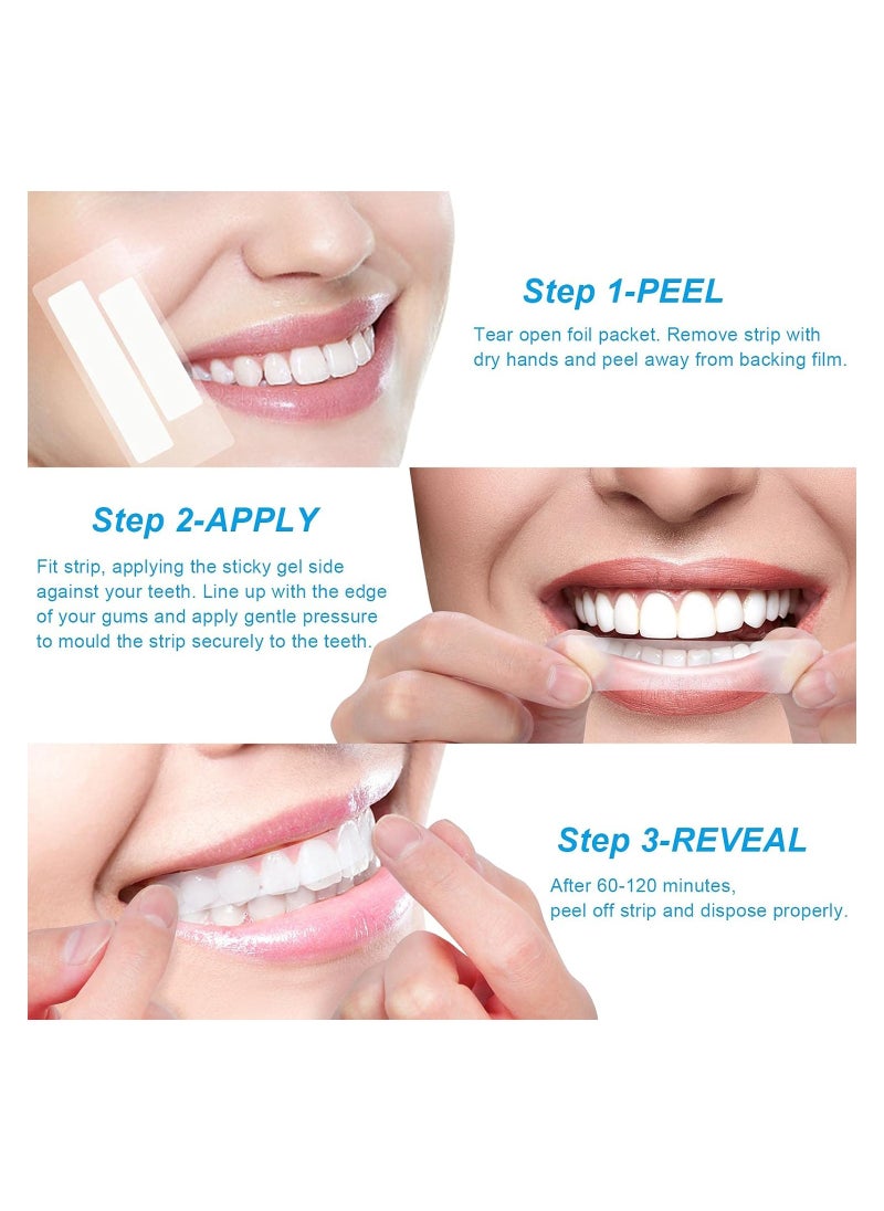 Generic - Rapid Teeth Whitening Strips Kit for Sensitive Teeth, Gentle on Enamel and Gums, Fast Acting Help Remove yellowing/Coffee/Soda Stains - 7 Pieces - Image 1