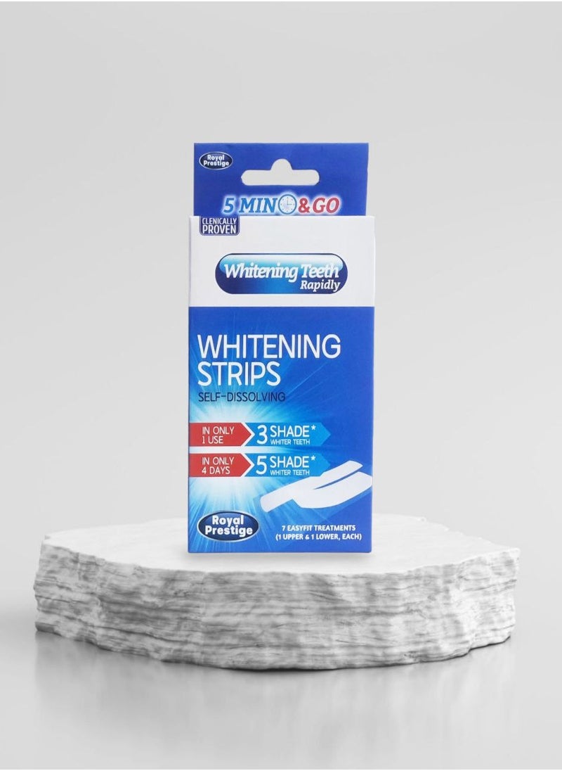Generic - Rapid Teeth Whitening Strips Kit for Sensitive Teeth, Gentle on Enamel and Gums, Fast Acting Help Remove yellowing/Coffee/Soda Stains - 7 Pieces - Image 1