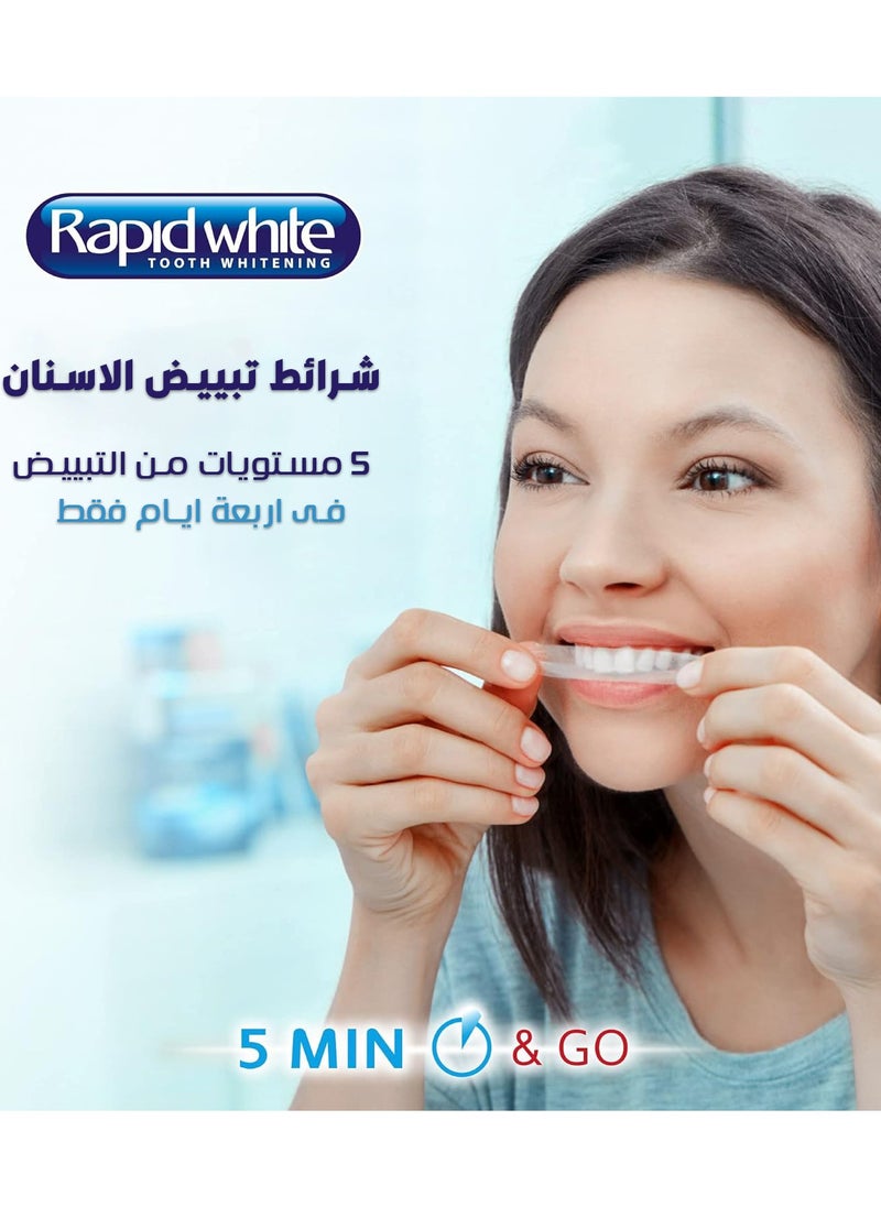 Generic - Rapid Teeth Whitening Strips Kit for Sensitive Teeth, Gentle on Enamel and Gums, Fast Acting Help Remove yellowing/Coffee/Soda Stains - 7 Pieces - Image 1