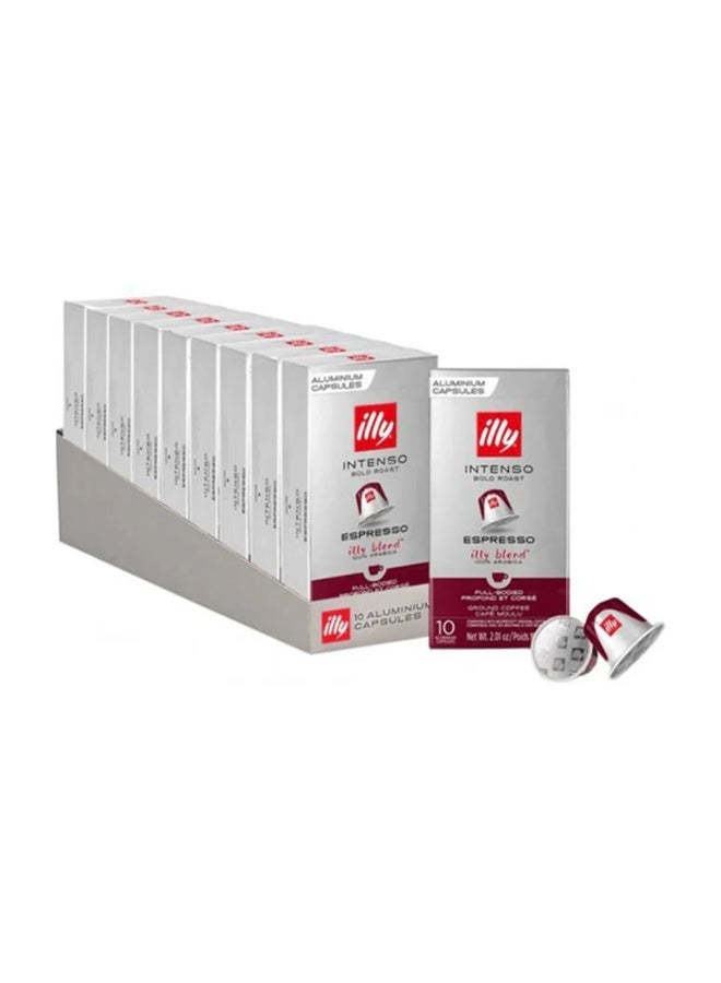 Illy Espresso Intenso Capsules 100 Capsules - 10 *10