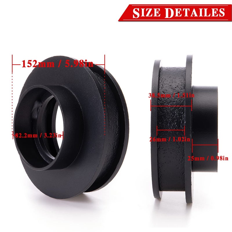 RJSPHH 3" Front Leveling lift kit Compatible with 1999-2006 Chevrolet Silverado/GMC Sierra 1500 2WD - Image 2