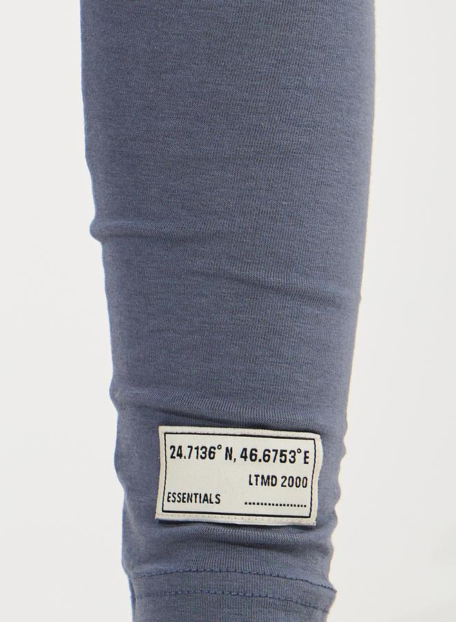 Styli Patch Detail Elastic Waistband Leggings  - Image 3