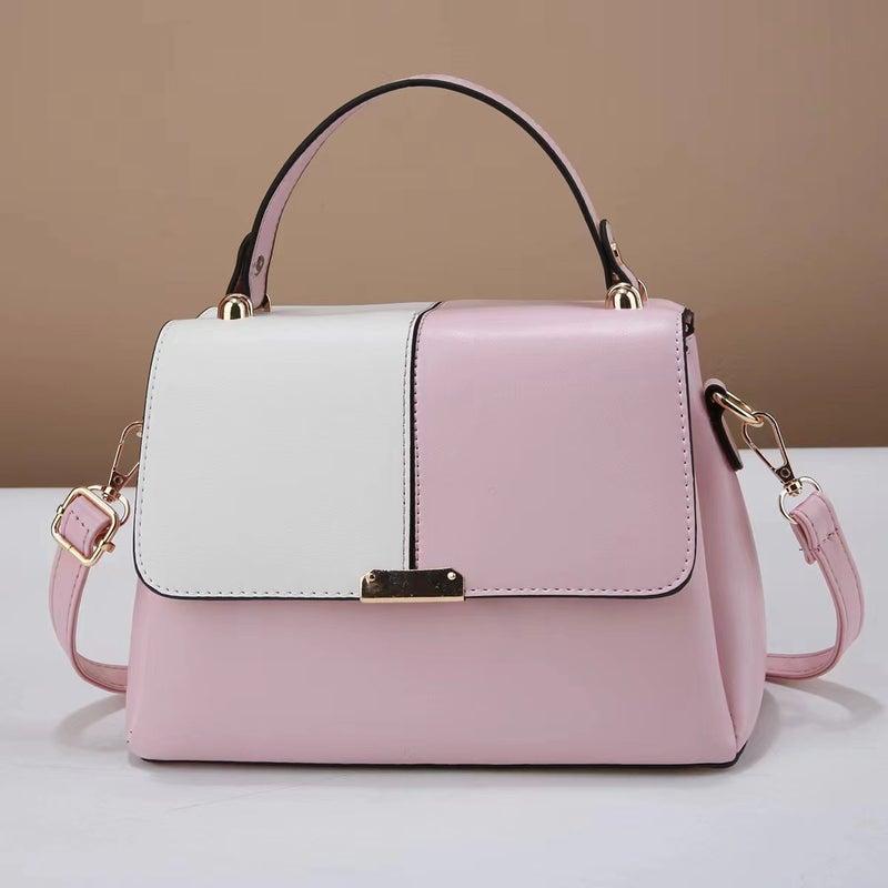 New Stitching Contrast Color Cyber Celebrity Texted Popular Bag Fashion Small Fresh All-Match Ins Shoulder Crossbody Bag - Image 5