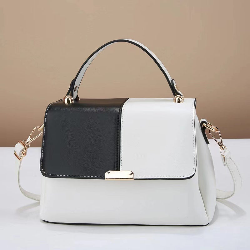 New Stitching Contrast Color Cyber Celebrity Texted Popular Bag Fashion Small Fresh All-Match Ins Shoulder Crossbody Bag - Image 4