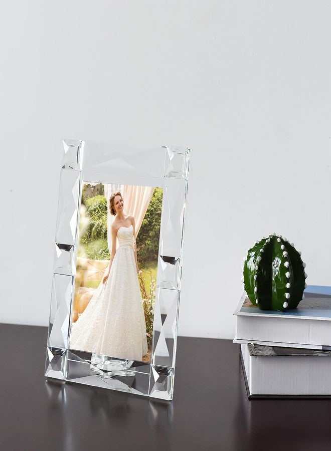 kitCom Crystal 5x7 Inch Picture Frame Sparkling for Home Decor, Wedding Frame Tabletop Display, Display Photo 5''x 7'', Comes with Gift Box - Image 5