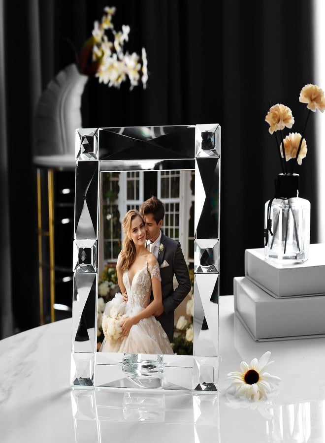 kitCom Crystal 5x7 Inch Picture Frame Sparkling for Home Decor, Wedding Frame Tabletop Display, Display Photo 5''x 7'', Comes with Gift Box - Image 3