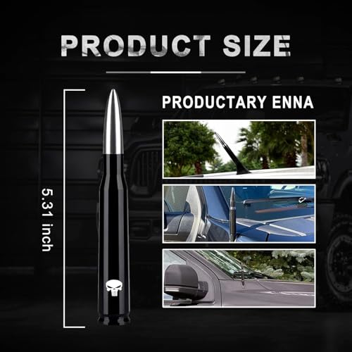 Miytsya Car Truck Bullet Antenna for GM Chevy Silverado 1500 2500 3500 HD Avalanche GMC Sierra 1500 2500 3500 Denali Heavy Duty Pickup Trucks Accessories (Silver) - Image 2