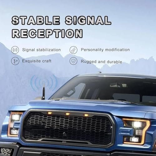 Miytsya Car Truck Bullet Antenna for GM Chevy Silverado 1500 2500 3500 HD Avalanche GMC Sierra 1500 2500 3500 Denali Heavy Duty Pickup Trucks Accessories (Silver) - Image 4
