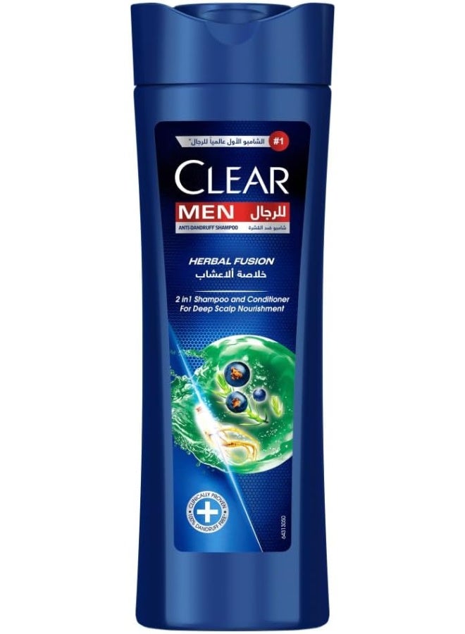 Clear Men Anti-Dandruff Herbal Fusion 2 in 1 Shampoo + Conditioner- 400ml - Image 1