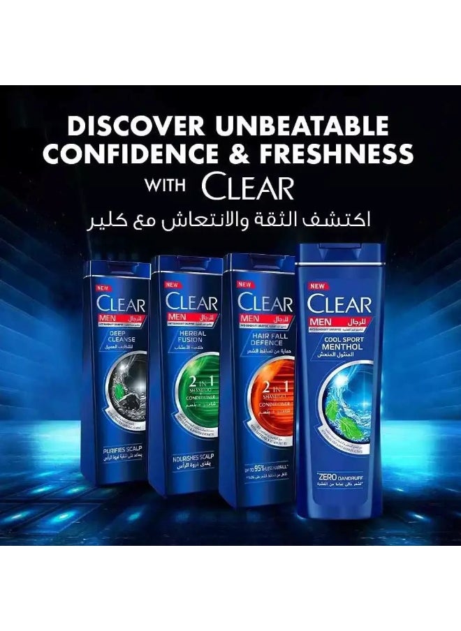 Clear Men Clear Men Anti-Dandruff Herbal Fusion 2 in 1 Shampoo + Conditioner- 400ml  - Image 5