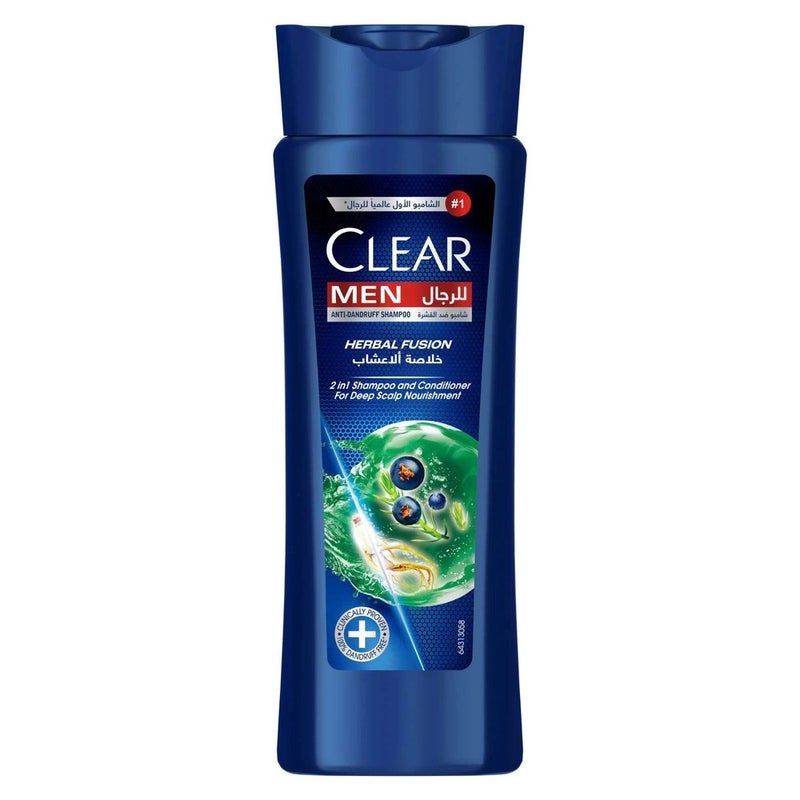 Clear Men Anti-Dandruff Herbal Fusion 2 in 1 Shampoo + Conditioner- 400ml - Image 1
