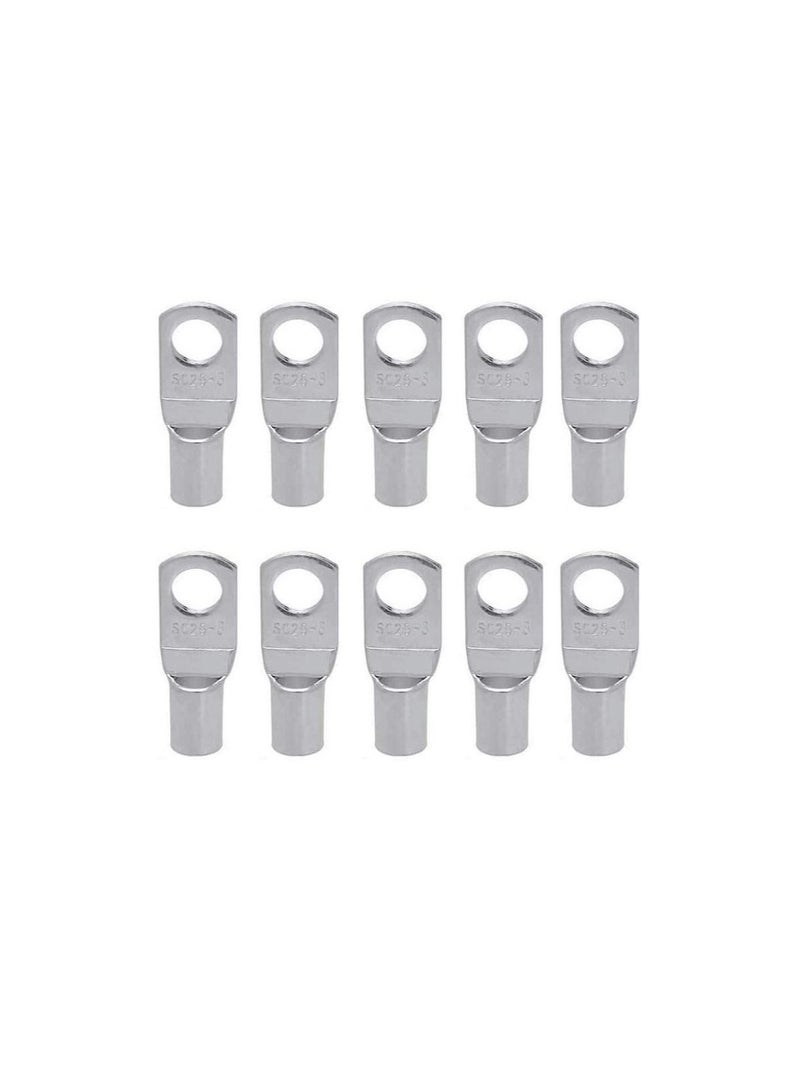 Copper Cable Lugs 10Pcs Set-Wire Terminals, Connector Cable lugs Ring Battery SC Terminals, for Marine, Solar, Automotive, Electric, Home Applications etc (Hole Size 6mm, Cable Size 16mm)  - Image 1