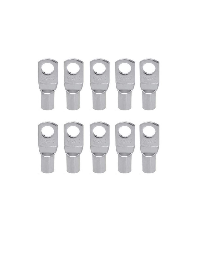 Copper Cable Lugs 10Pcs Set-Wire Terminals, Connector Cable lugs Ring Battery SC Terminals, for Marine, Solar, Automotive, Electric, Home Applications etc (Hole Size 6mm, Cable Size 16mm)  - Image 2
