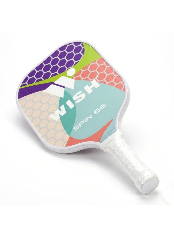 Wish Spin 66 Carbon Fiber Pickleball Paddle – Premium PP Honeycomb Core Paddle for Enhanced Spin, Power & Precision Control - Image 4