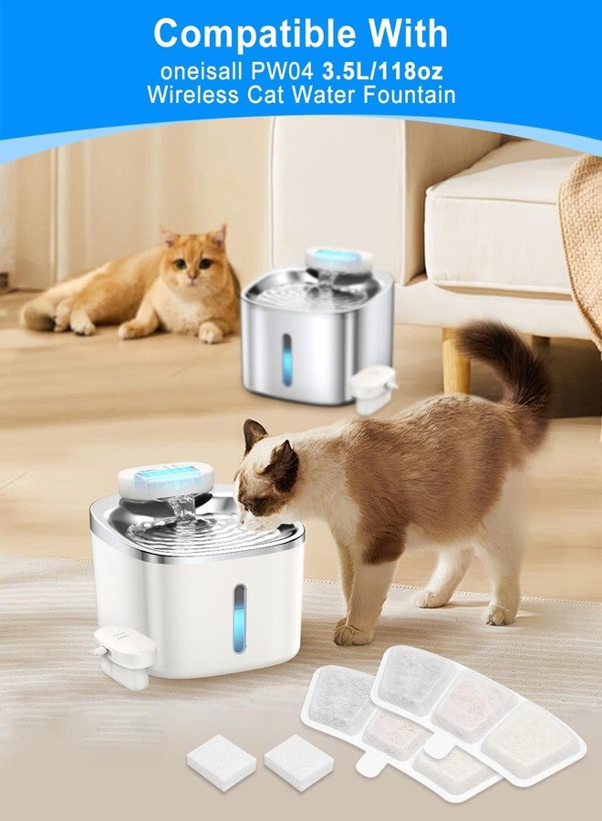 Cunina Cat Fountain Filter Replacement Compatible with oneisall PW04 3.5L/118oz, Filter for Cat Water Fountain Fit for oneisall, Keeping Pet Water Clean, 6+6 Pack - Image 2