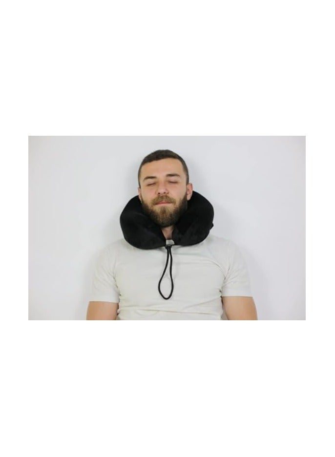 Max Comfort Modern Medical Neck Travel Neck Memory Foam Travel Neck, Black  - Image 4