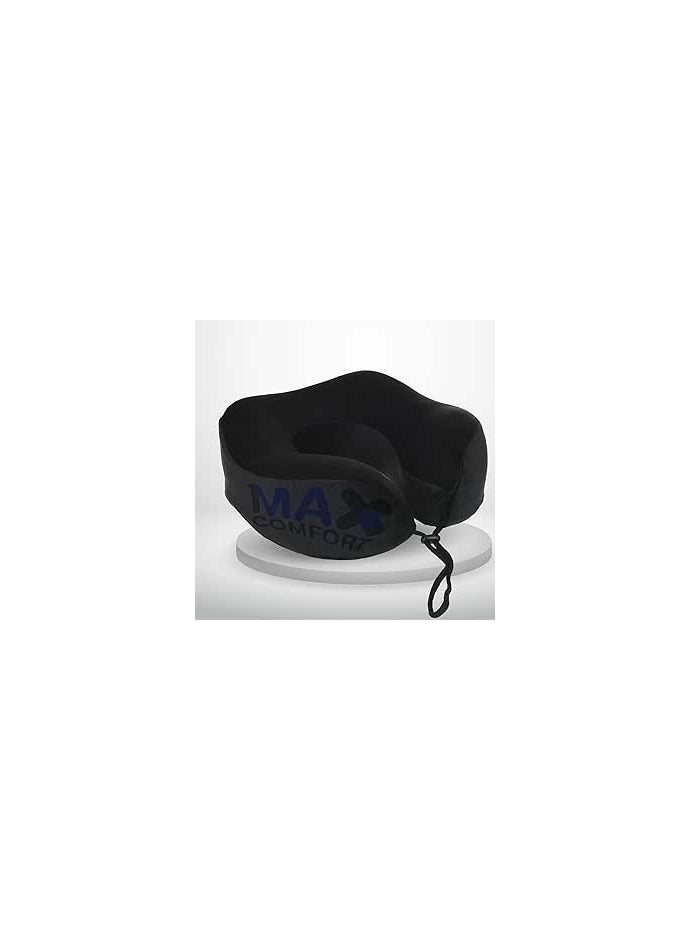 Max Comfort Modern Medical Neck Travel Neck Memory Foam Travel Neck, Black  - Image 2